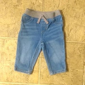 Okie Dokie blue jeans with ribbed waistband - Size 3m